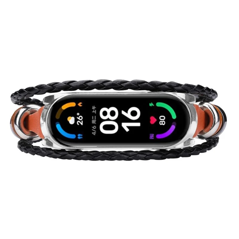 Xiaomi Mi Smart Band 6 / Xiaomi Mi Band 5 Metall und Kunstleder armband
