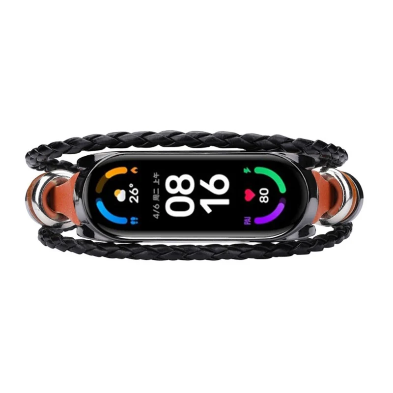 Xiaomi Mi Smart Band 6 / Xiaomi Mi Band 5 Metall und Kunstleder armband