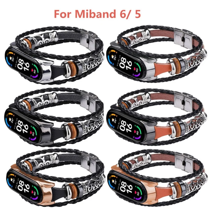 Xiaomi Mi Smart Band 6 / Xiaomi Mi Band 5 Metall und Kunstleder armband
