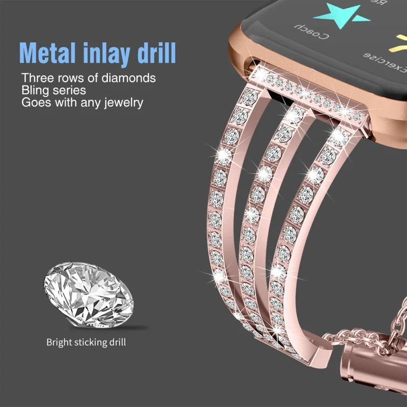 Fitbit Versa 2 / Fitbit Versa Lite Metall und Strass armband