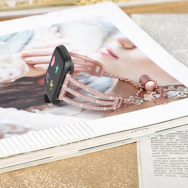 Fitbit Versa 2 / Fitbit Versa Lite Metall und Strass armband