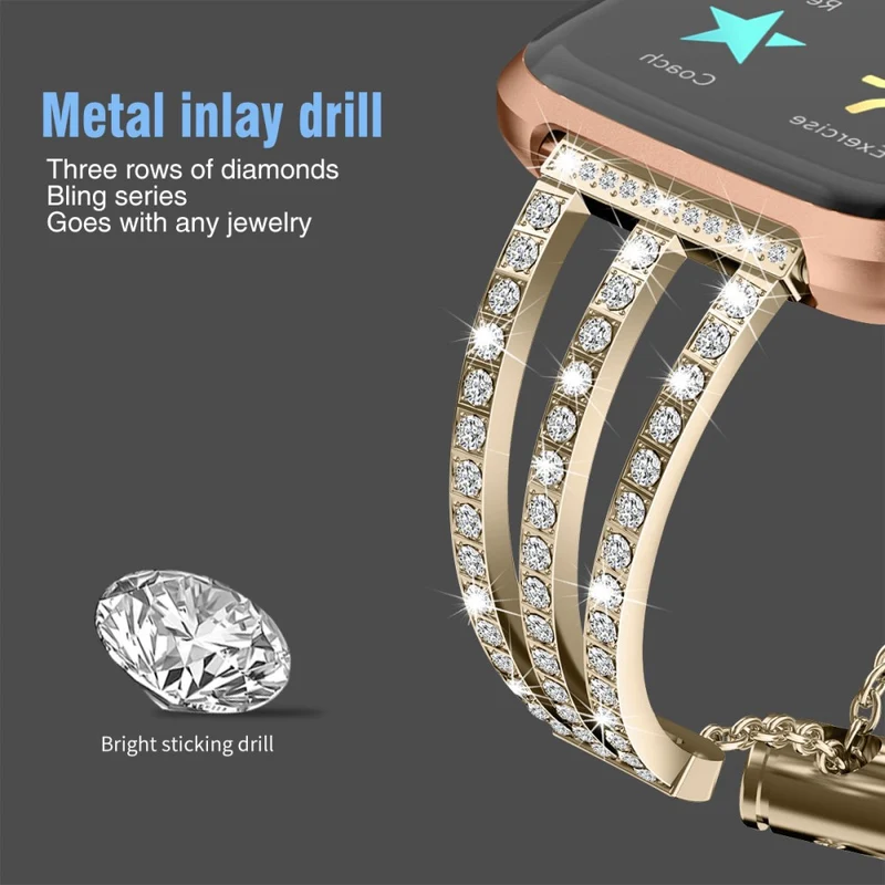 Fitbit Versa 2 / Fitbit Versa Lite Metall und Strass armband