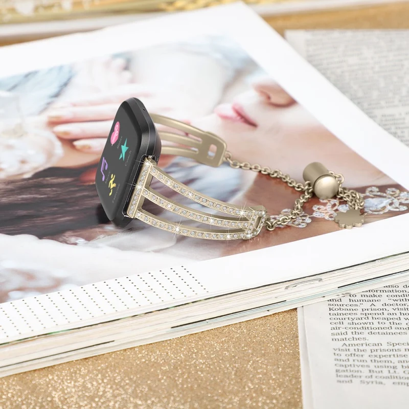 Fitbit Versa 2 / Fitbit Versa Lite Metall und Strass armband
