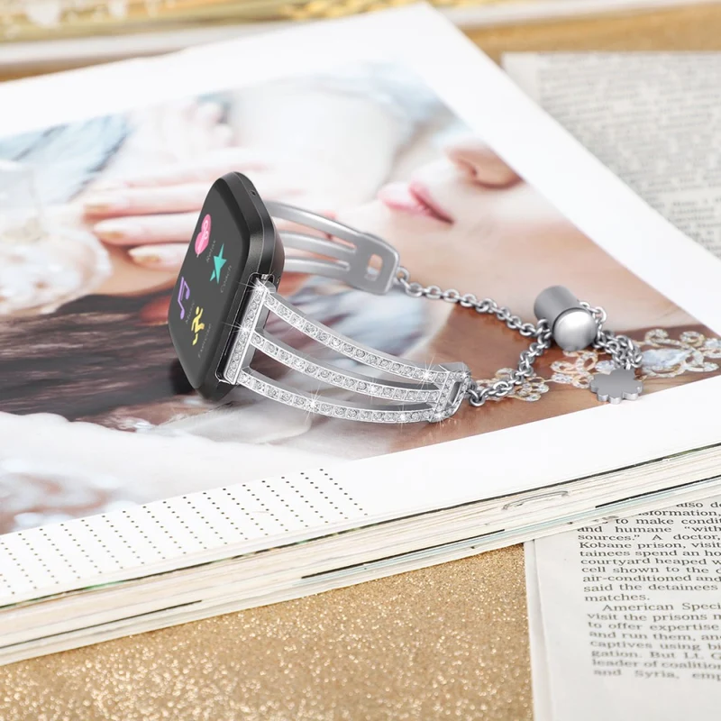 Fitbit Versa 2 / Fitbit Versa Lite Metall und Strass armband