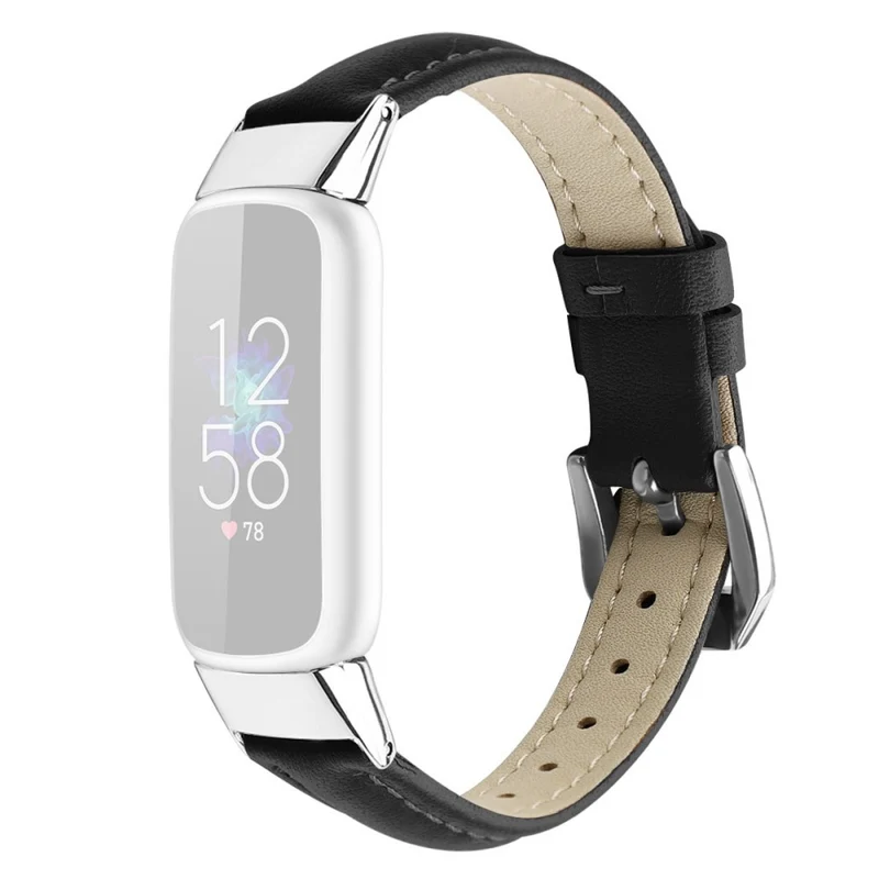 Reizend Fitbit Luxe Echtes Leder armband - Größe: L