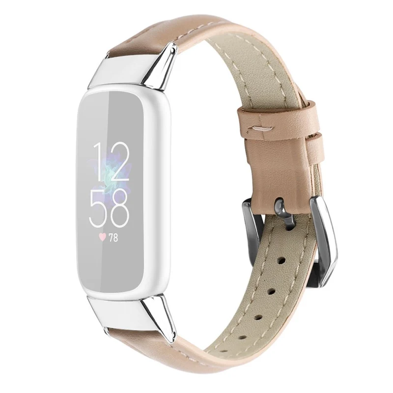 Reizend Fitbit Luxe Echtes Leder armband - Größe: L