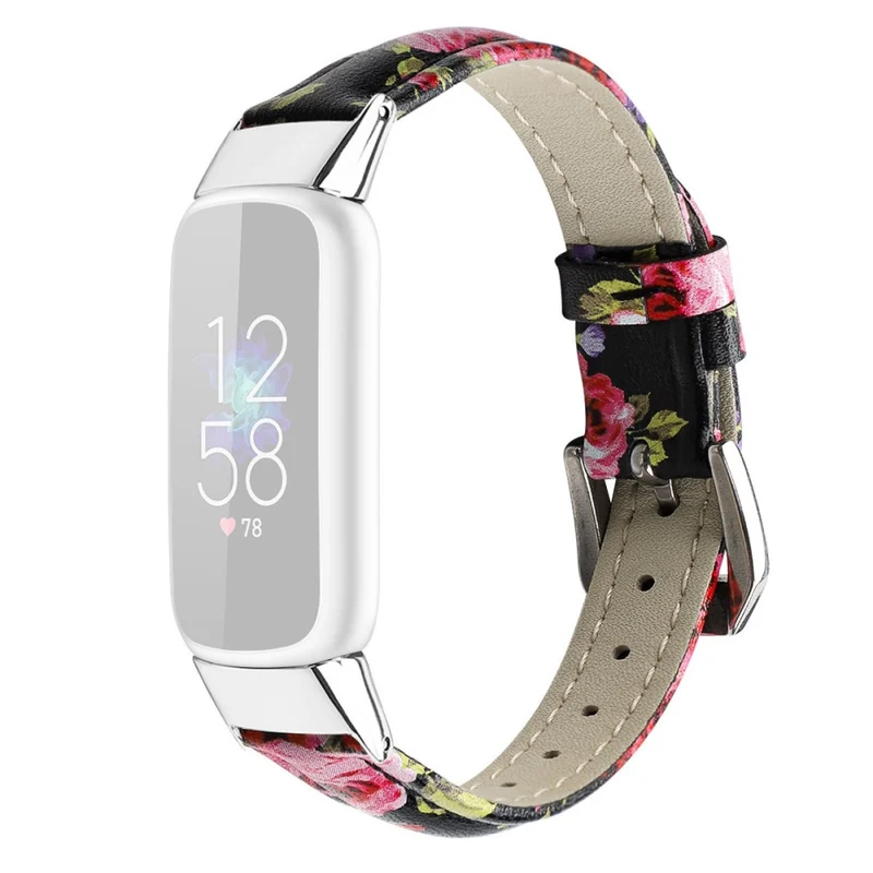 Reizend Fitbit Luxe Echtes Leder armband - Größe: L