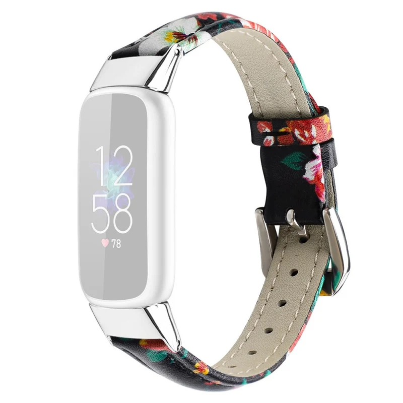 Reizend Fitbit Luxe Echtes Leder armband - Größe: L