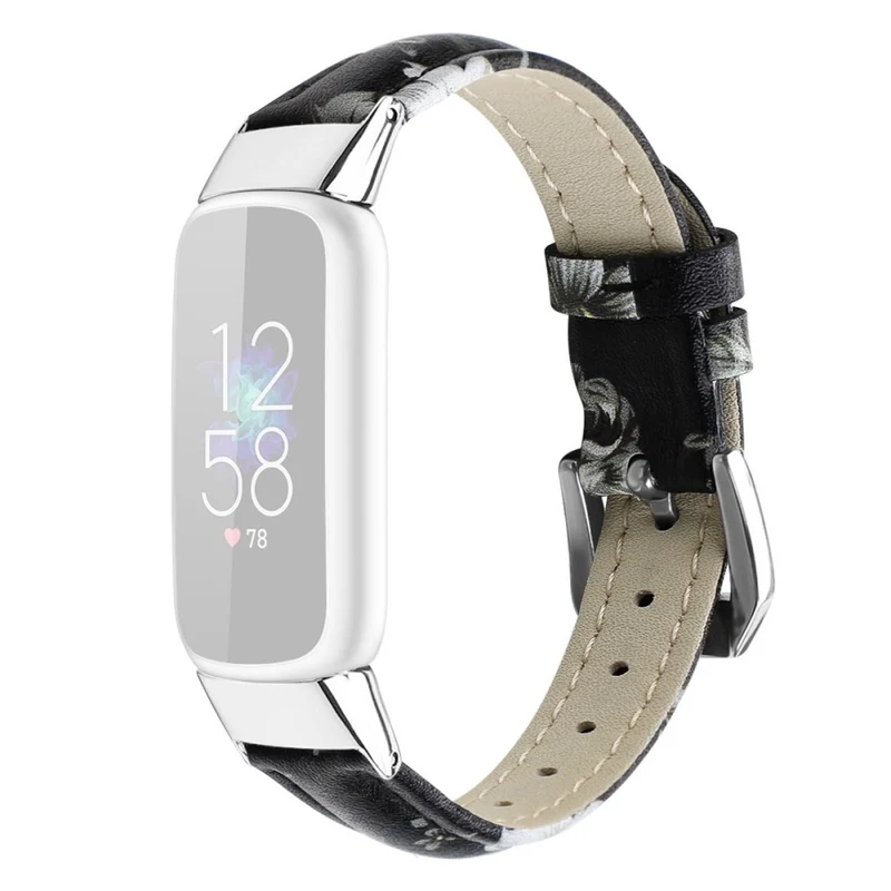 Reizend Fitbit Luxe Echtes Leder armband - Größe: L