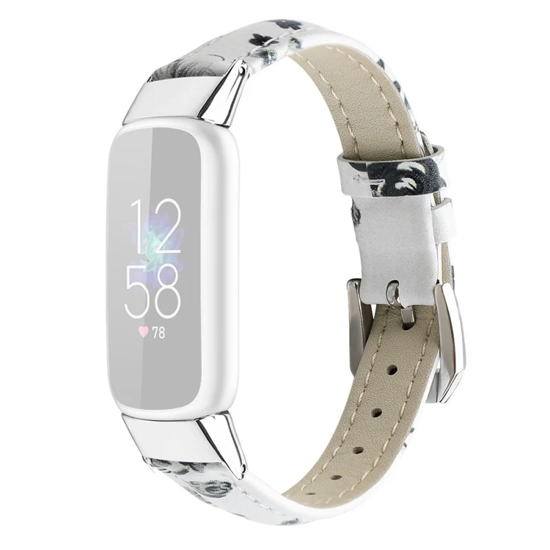 Reizend Fitbit Luxe Echtes Leder armband - Größe: L
