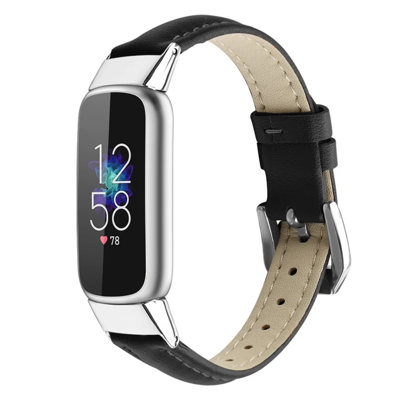 Reizend Fitbit Luxe Echtes Leder armband - Größe: L