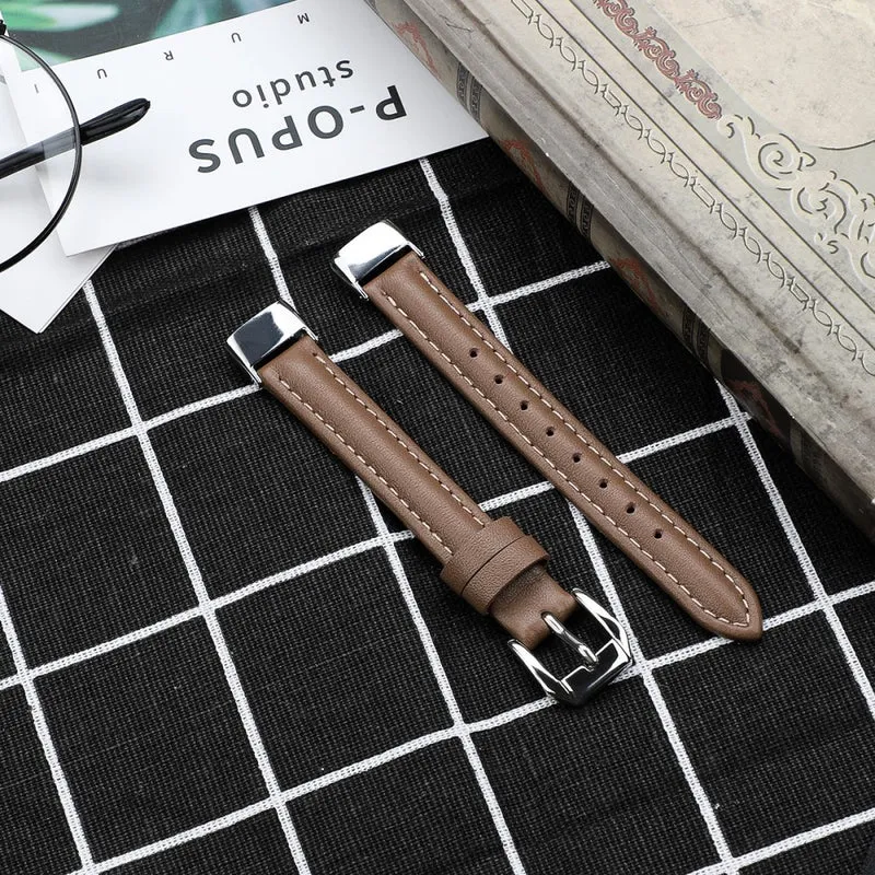 Reizend Fitbit Luxe Echtes Leder armband - Größe: L