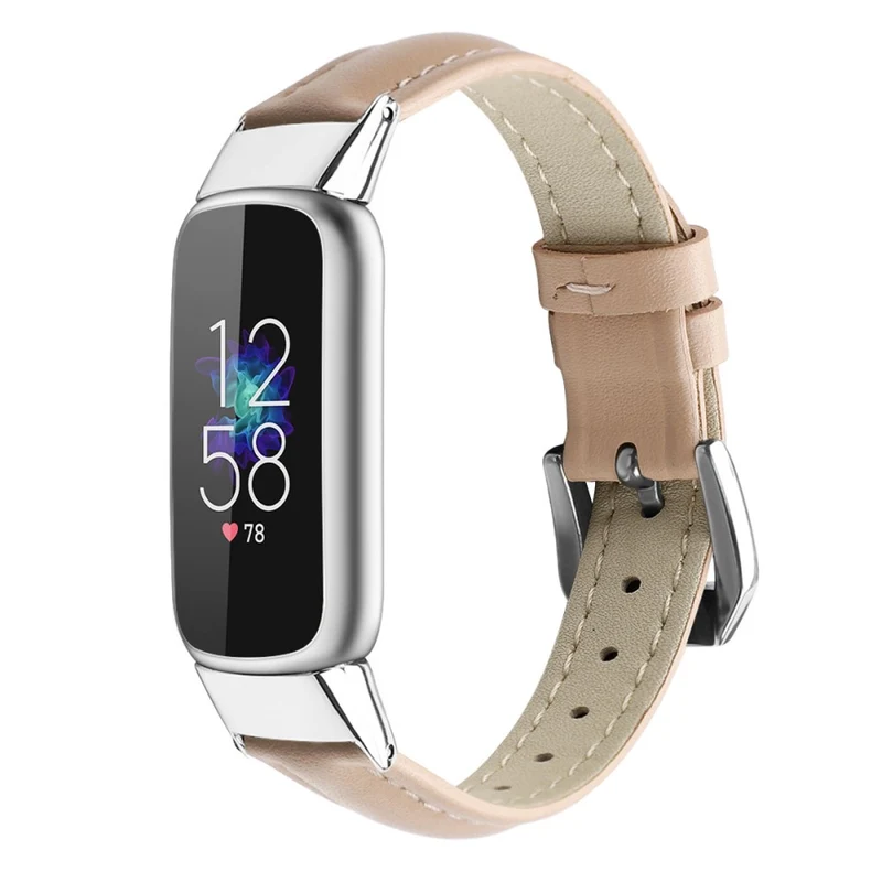 Reizend Fitbit Luxe Echtes Leder armband - Größe: L