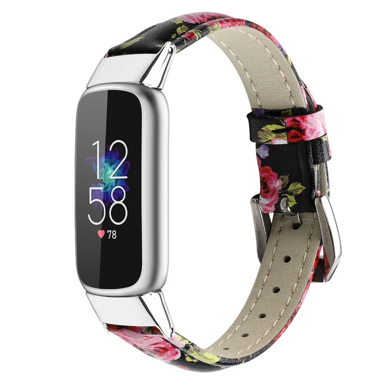 Reizend Fitbit Luxe Echtes Leder armband - Größe: L
