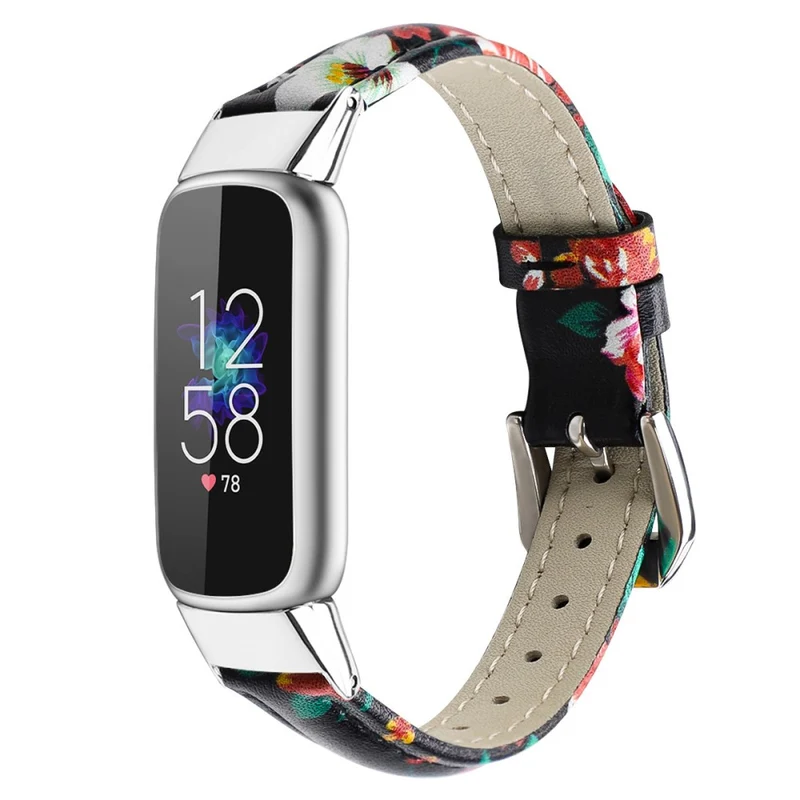 Reizend Fitbit Luxe Echtes Leder armband - Größe: L