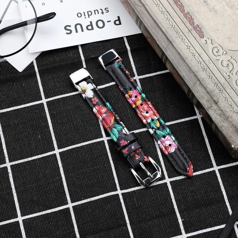Reizend Fitbit Luxe Echtes Leder armband - Größe: L