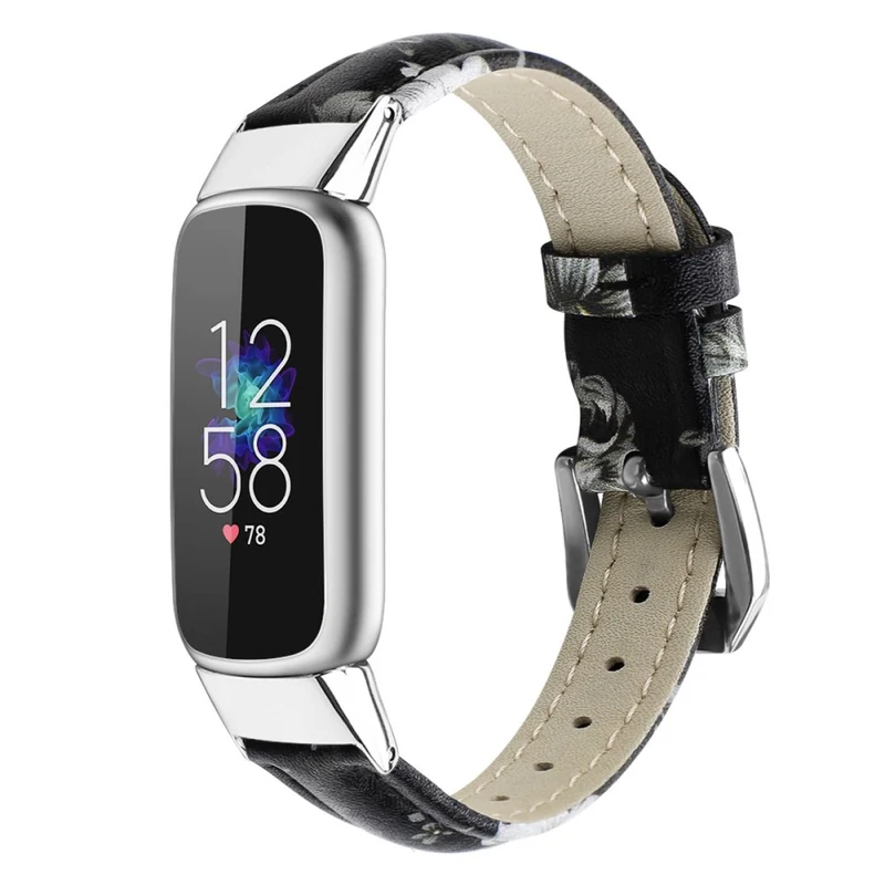 Reizend Fitbit Luxe Echtes Leder armband - Größe: L