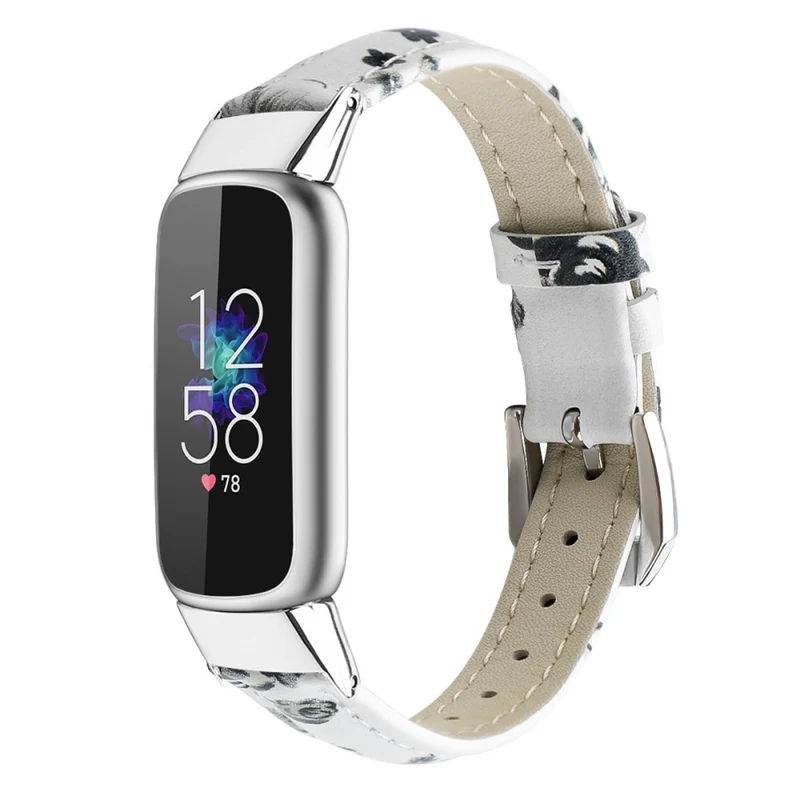 Reizend Fitbit Luxe Echtes Leder armband - Größe: L