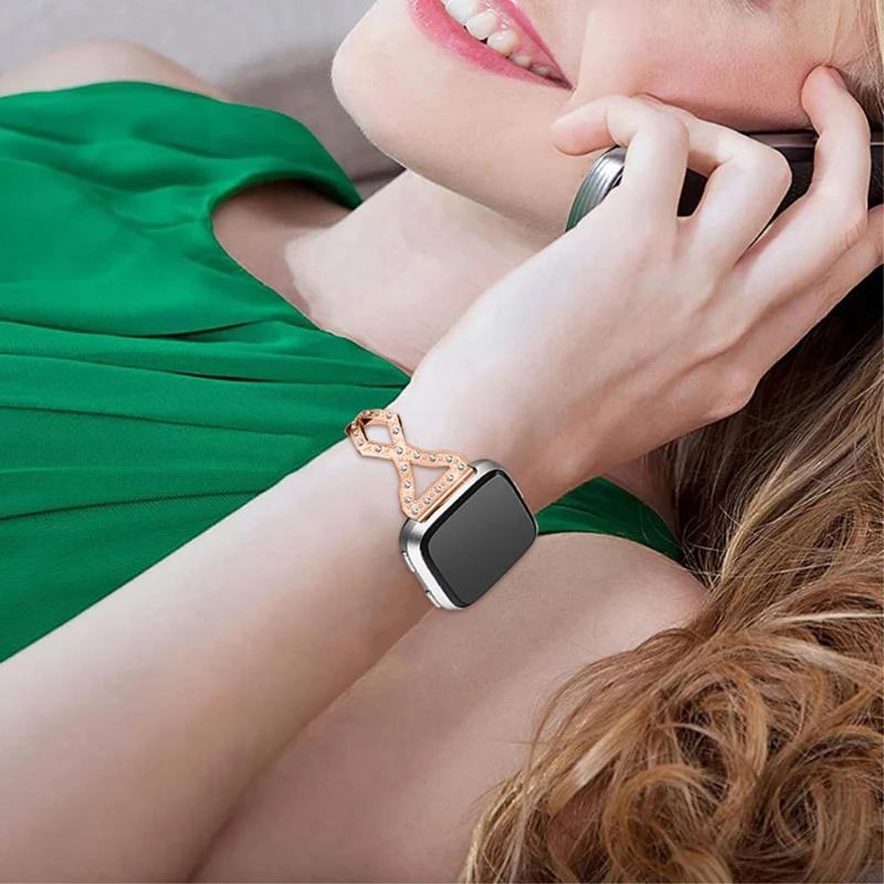 Fitbit Versa 2 / Fitbit Versa Lite Metall und Strass armband