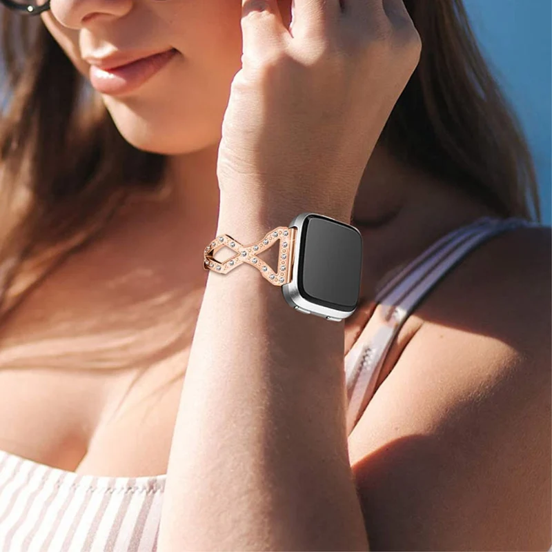 Fitbit Versa 2 / Fitbit Versa Lite Metall und Strass armband