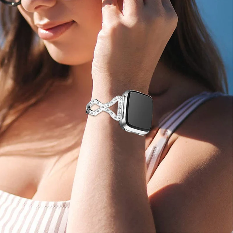 Fitbit Versa 2 / Fitbit Versa Lite Metall und Strass armband