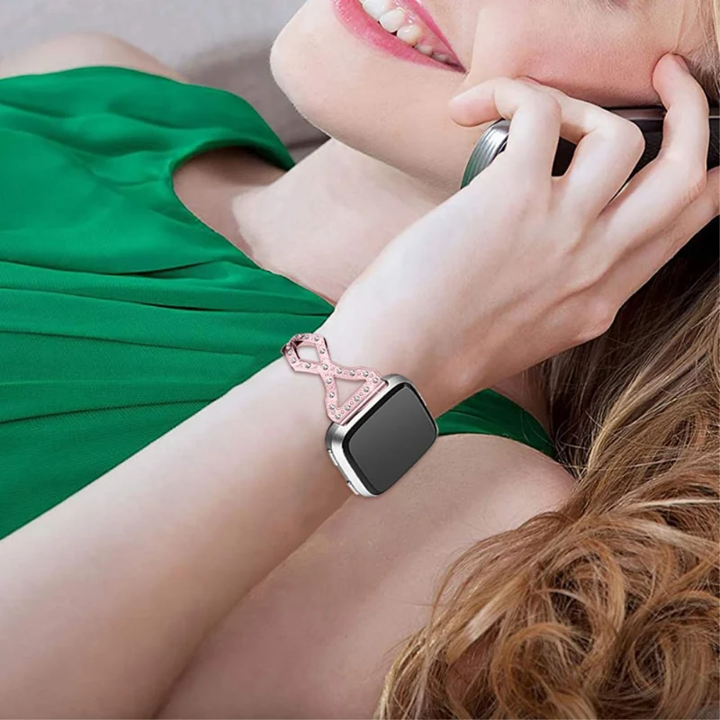Fitbit Versa 2 / Fitbit Versa Lite Metall und Strass armband
