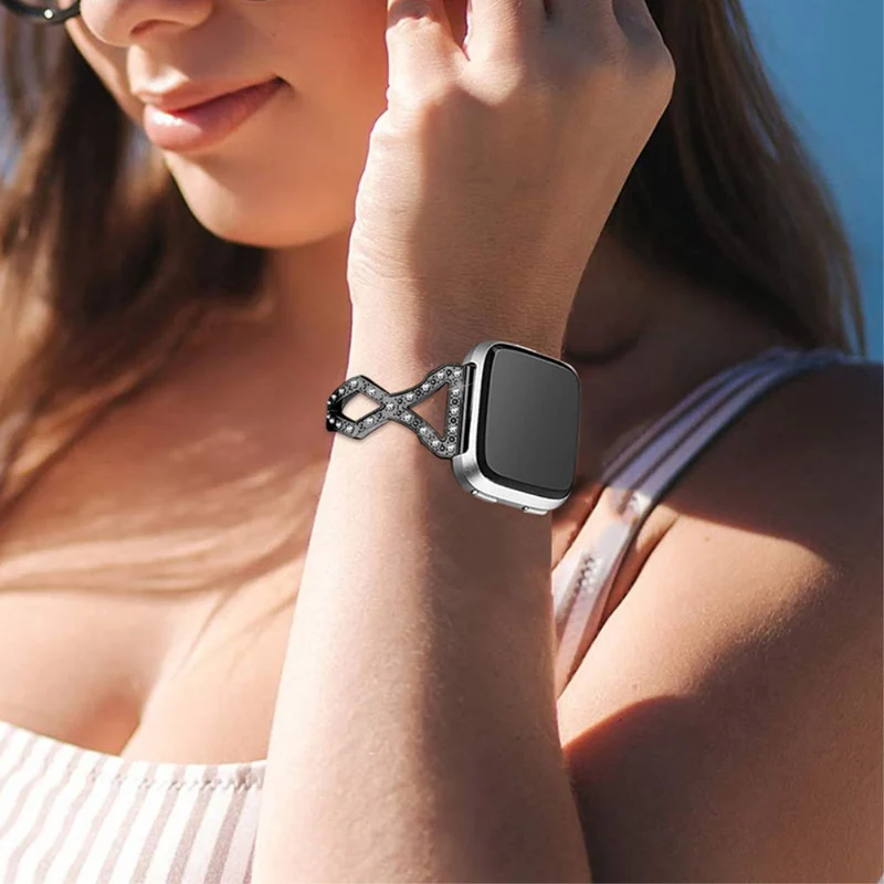 Fitbit Versa 2 / Fitbit Versa Lite Metall und Strass armband
