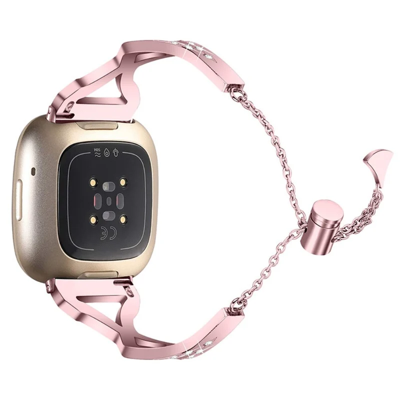 Super haltbar Fitbit Versa 3 Metall und Strass armband