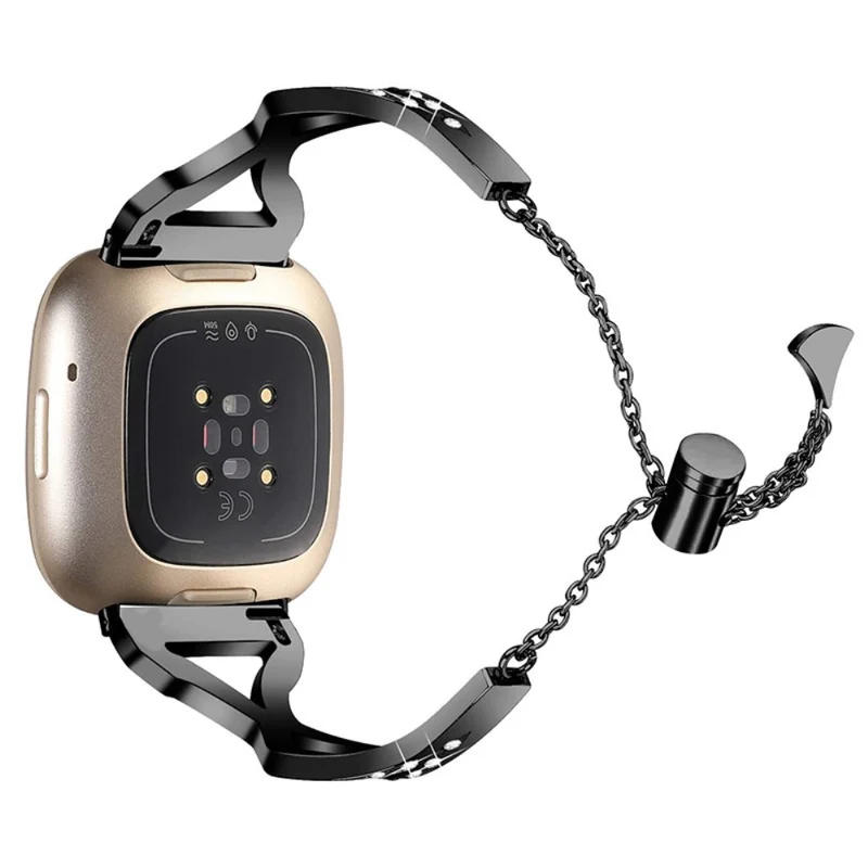 Super haltbar Fitbit Versa 3 Metall und Strass armband