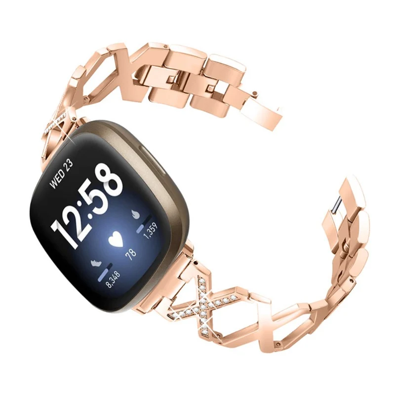 Mega gut Fitbit Versa 3 Metall und Strass armband