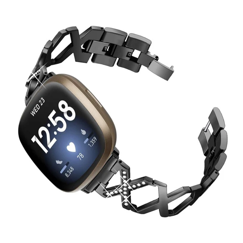 Mega gut Fitbit Versa 3 Metall und Strass armband