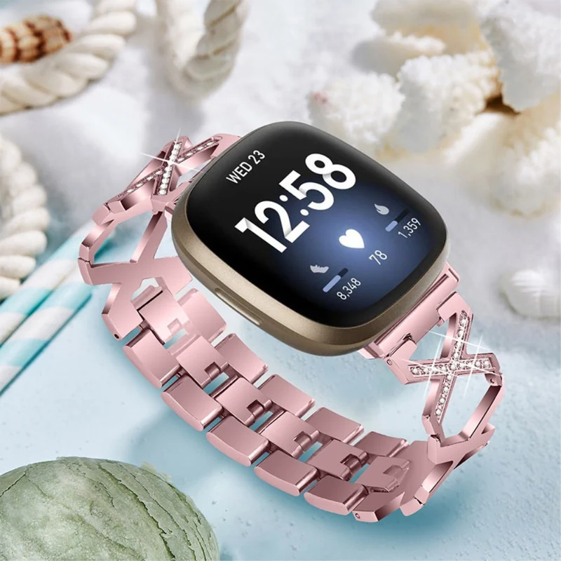 Mega gut Fitbit Versa 3 Metall und Strass armband
