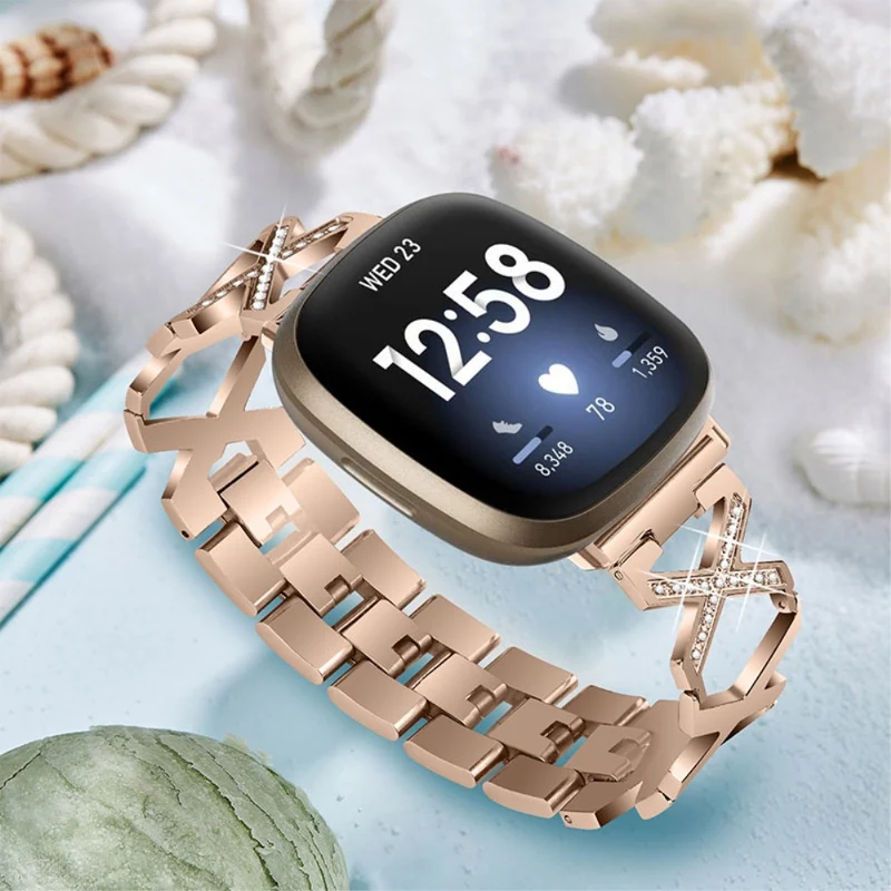 Mega gut Fitbit Versa 3 Metall und Strass armband