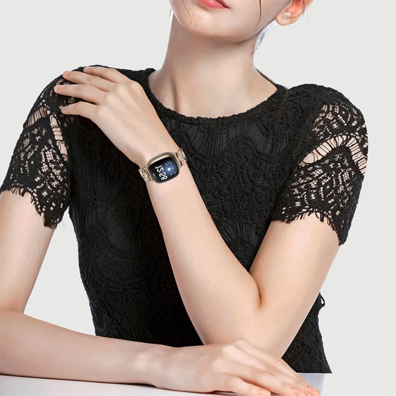 Mega gut Fitbit Versa 3 Metall und Strass armband