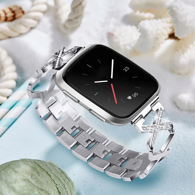 Fitbit Versa 2 / Fitbit Versa Lite Metall und Strass armband