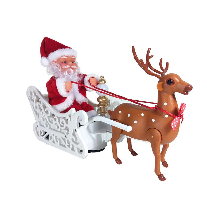 Weihnachtsdekorationsschlitten mit Rentier