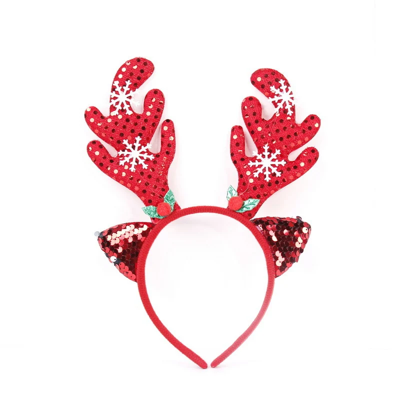 Festlicher Weihnachts-Haarreif mit lustigen Weihnachtsmannfiguren