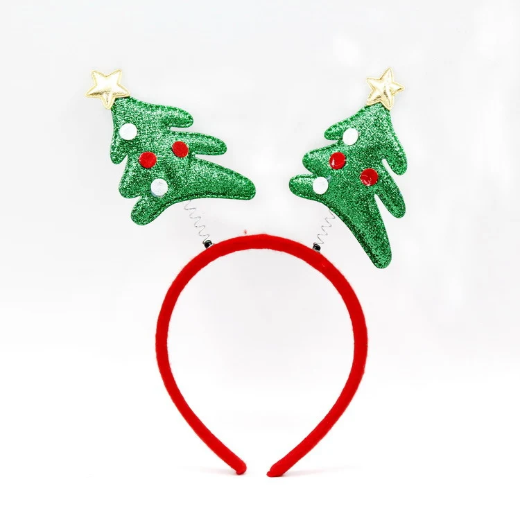 Festlicher Weihnachts-Haarreif mit lustigen Weihnachtsmannfiguren