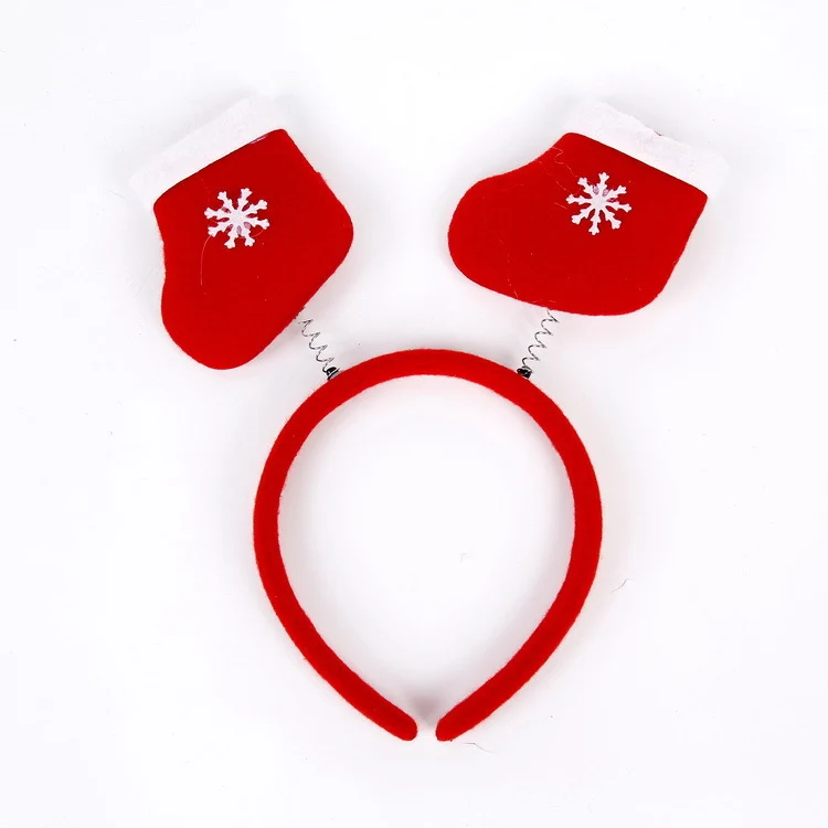 Festlicher Weihnachts-Haarreif mit lustigen Weihnachtsmannfiguren