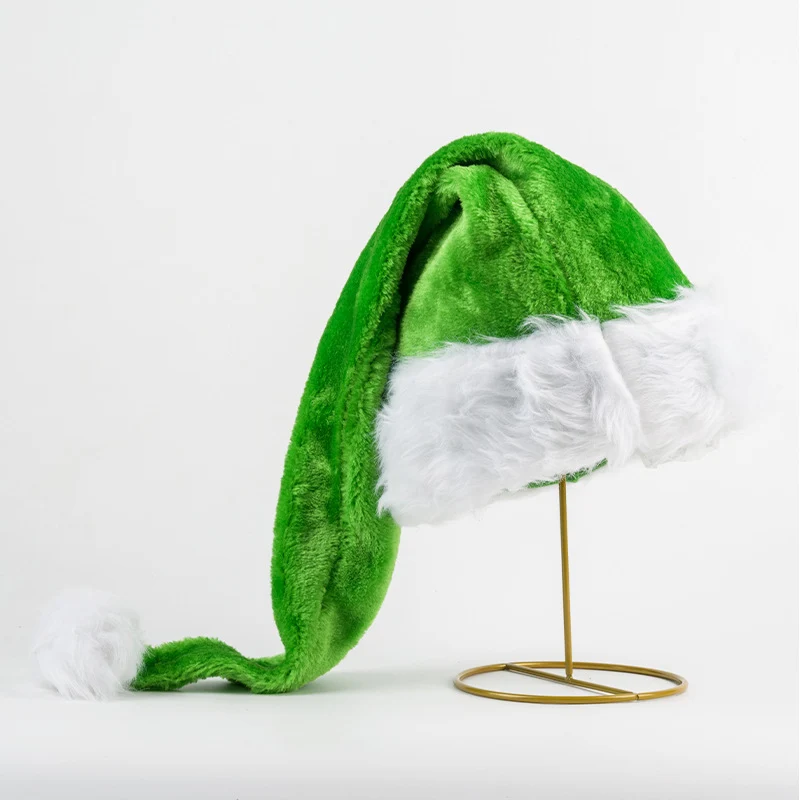 Leuchtende Weihnachtsmütze mit Plüschbesatz