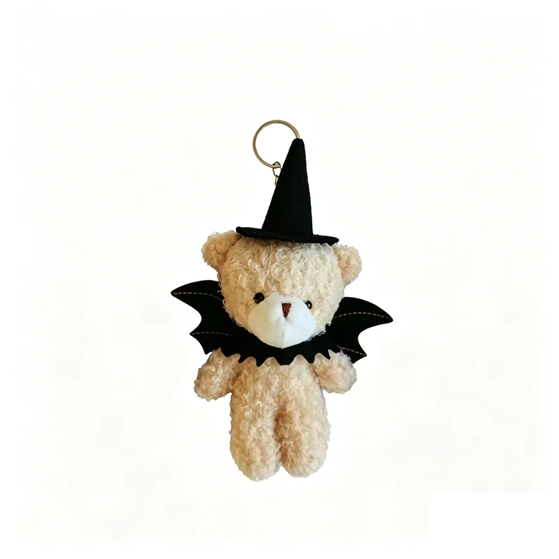 Kuscheliger Halloween-Teddybär Schlüsselanhänger