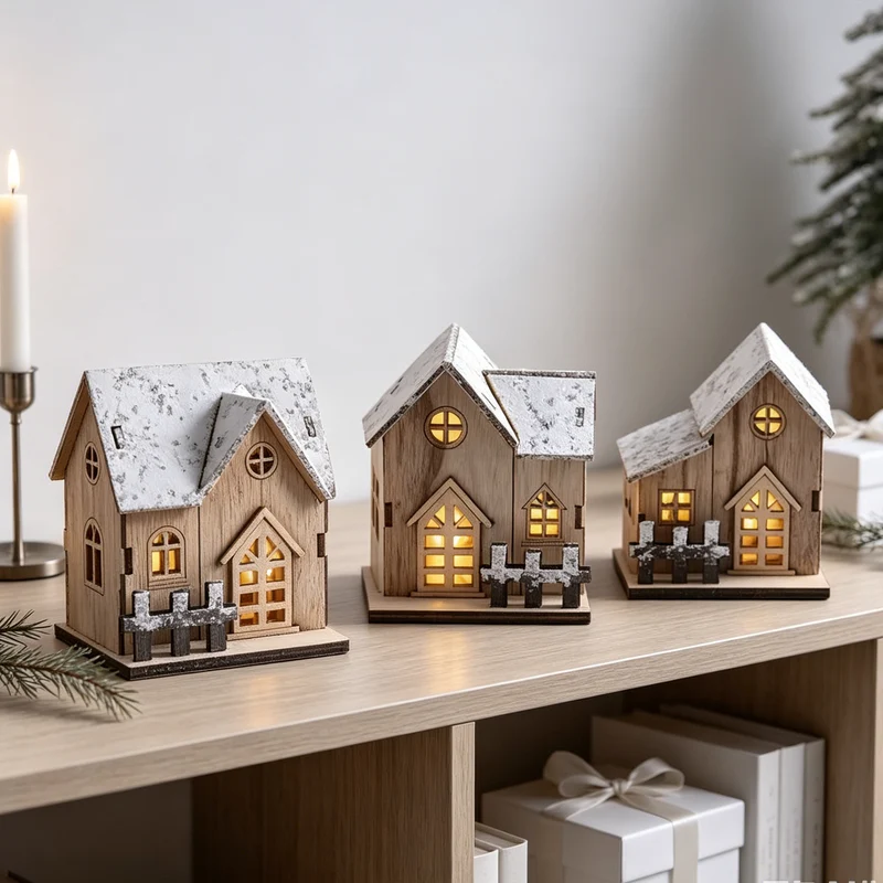 Dekorative Weihnachtssteinhaus