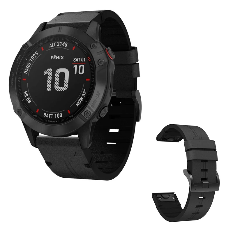 Mega zuverlässig Garmin Fenix 6X Echtes Leder armband