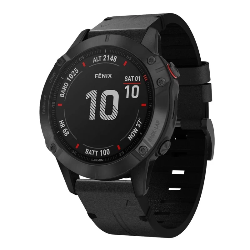 Mega zuverlässig Garmin Fenix 6X Echtes Leder armband