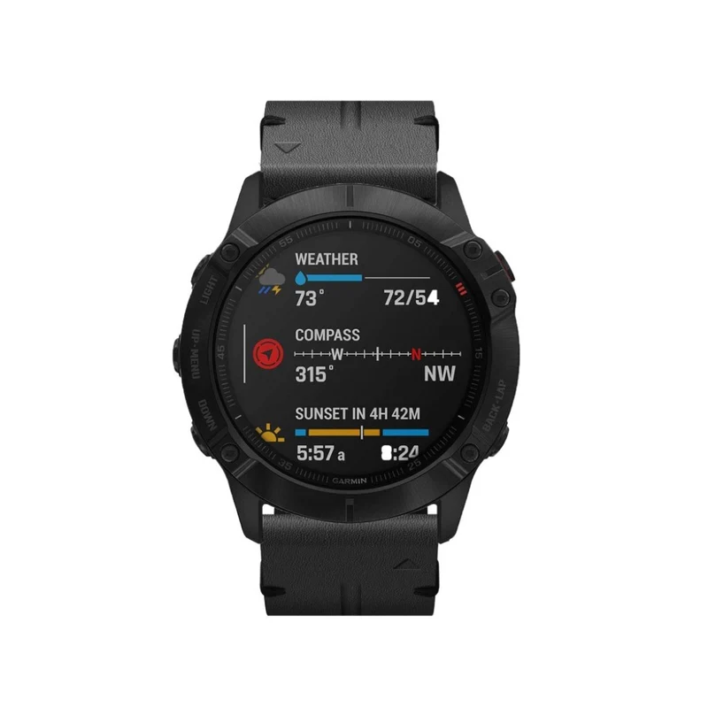 Mega zuverlässig Garmin Fenix 6X Echtes Leder armband
