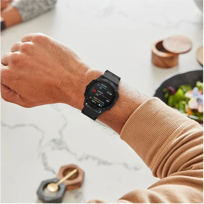 Mega zuverlässig Garmin Fenix 6X Echtes Leder armband