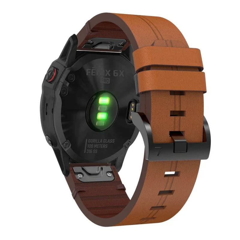 Mega zuverlässig Garmin Fenix 6X Echtes Leder armband