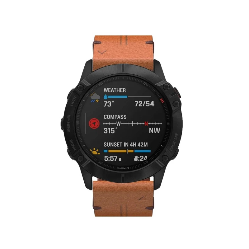 Mega zuverlässig Garmin Fenix 6X Echtes Leder armband
