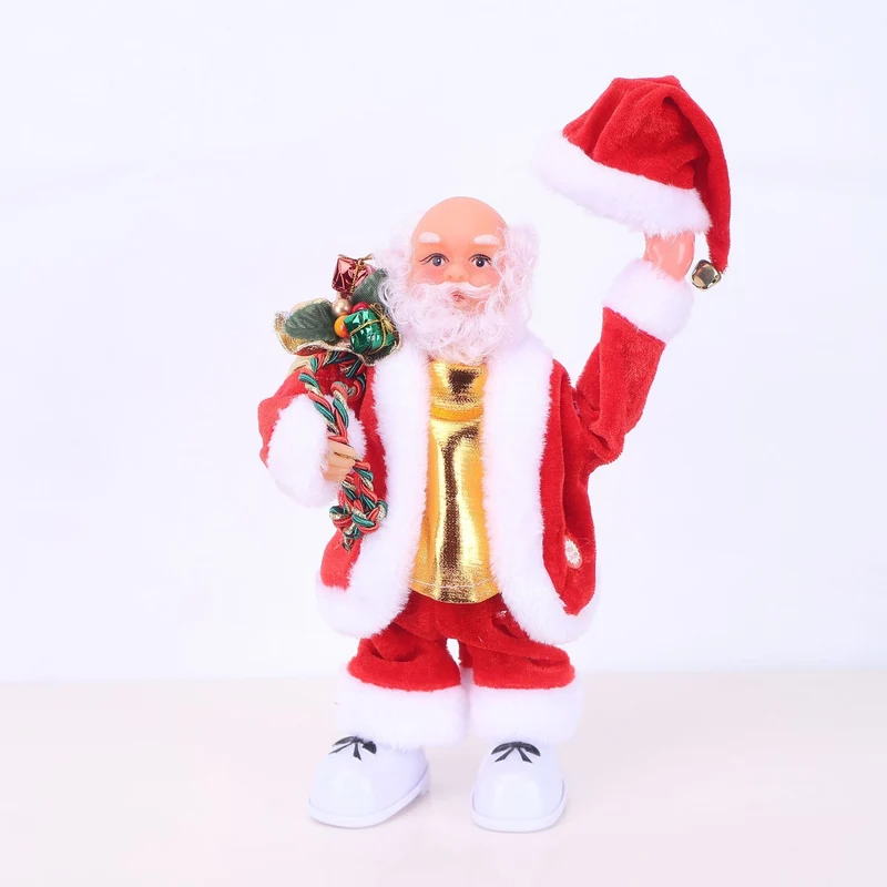 Dekorative Weihnachtsmannfigur mit Süßigkeit