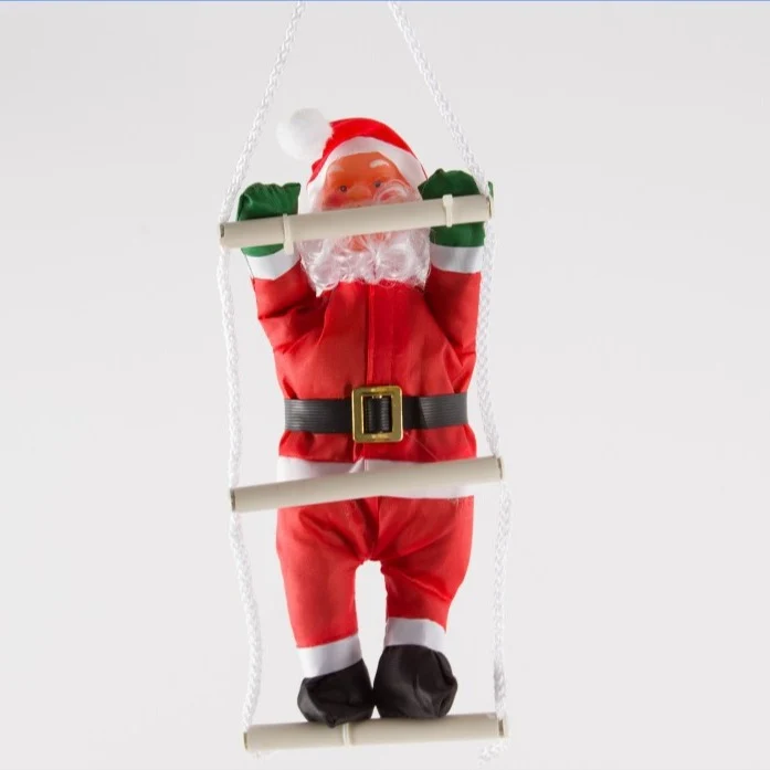 Dekorative Weihnachtsmannfigur mit Leiter